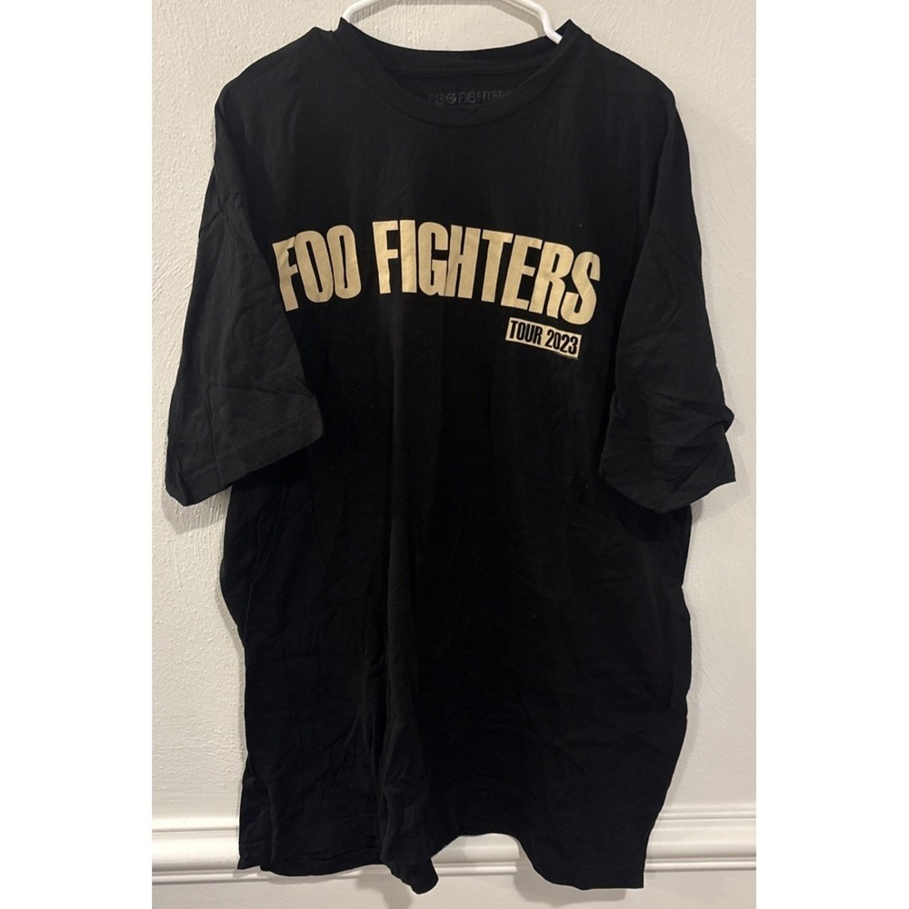 Foo Fighters T-Shirt Mens XXL Black 2023 Tour Rock Band Graphic Tee